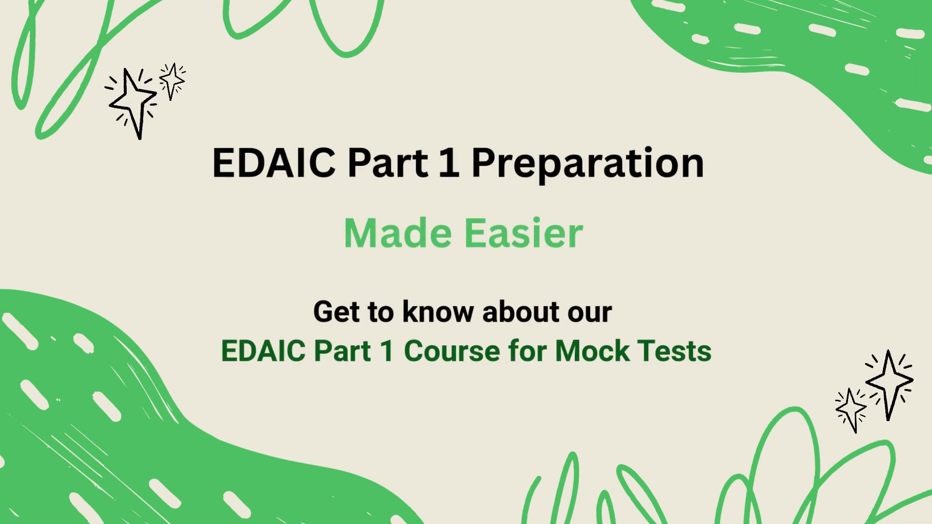 EDAIC Part 1 Course Structure