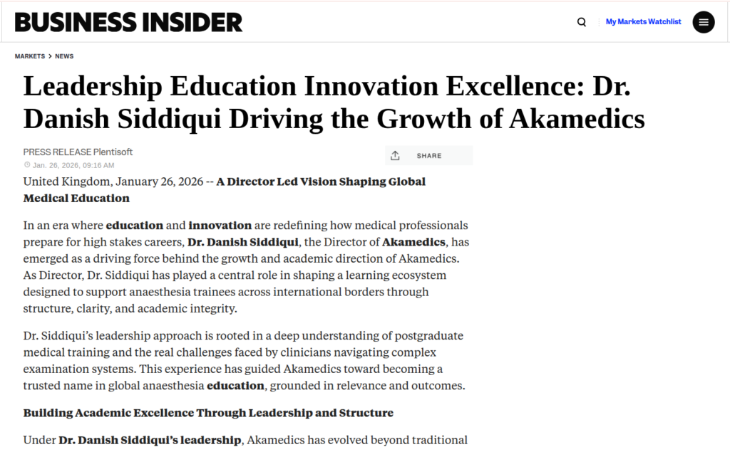 akamedics article educational venture